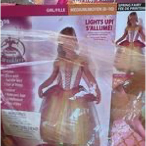 BRAND NEW girl light up spring fairy princess halloween costume size M 8-10 - Picture 3 of 6